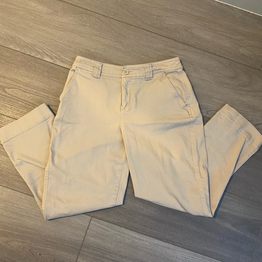 Beige Straight Leg Pants